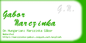gabor marczinka business card