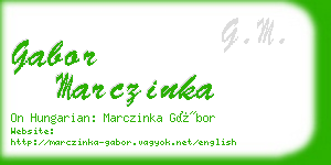 gabor marczinka business card